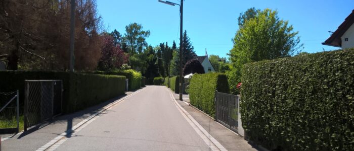 Fuchssiedlung Strasse Richtung Osten