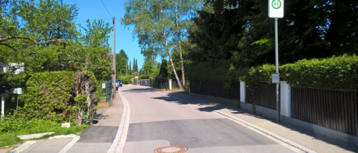 Fuchssiedlung Strasse Richtung Westen